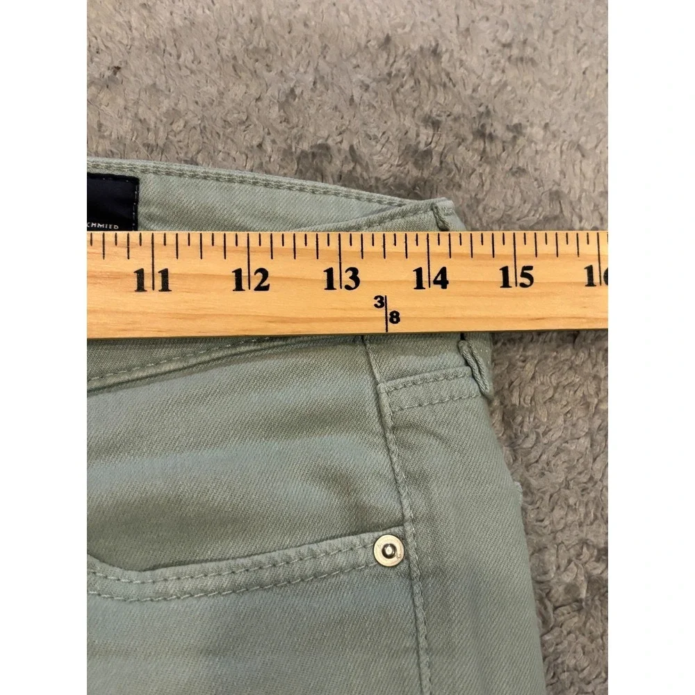 AG Adriano Goldschmied Jeans Womens 26R Green Stevie Ankle Slim Straight Skinny